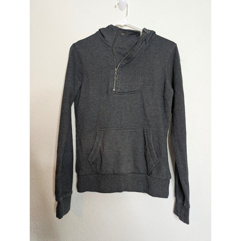 Fox Racing Hoodie Womens Small Gray Spell out Hooded‎ Sweatshirt Pullover Fleece - Picture 2 of 6